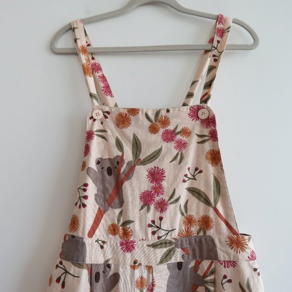 PRINCESS HIGHWAY X MODCLOTH Kool As A Koala Linen Blend Overalls - Size US 10 - Picture 4 of 16